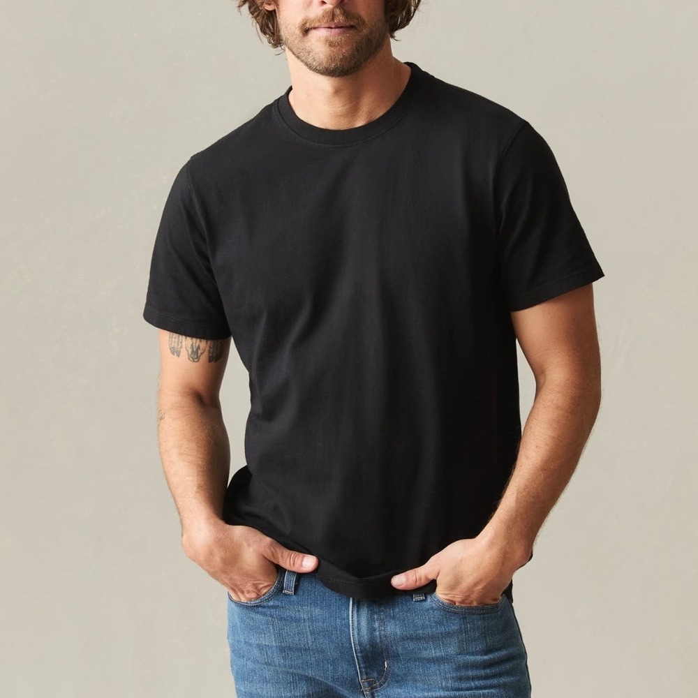 NWOT American Giant Men's Midweight‎ Tee T-Shirt Black Short Sleeve Cotton Large